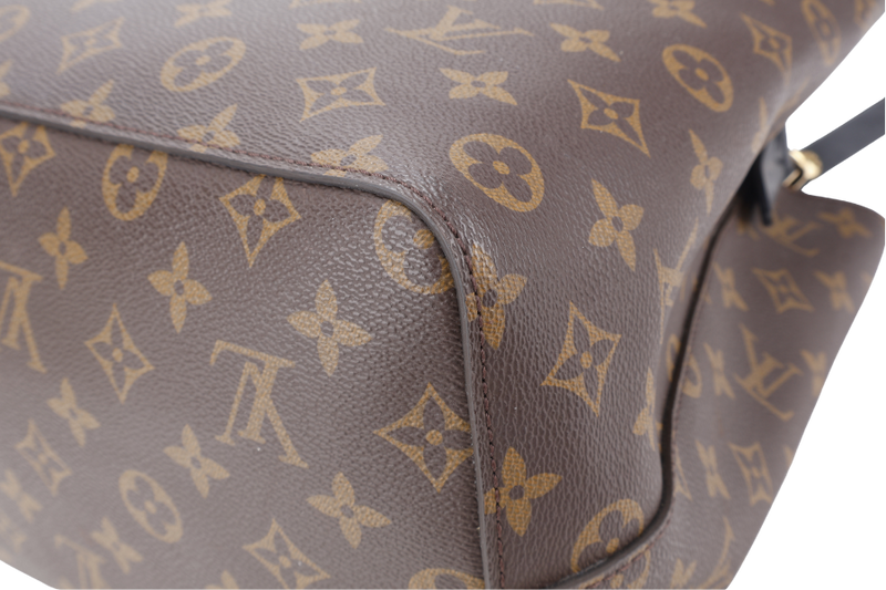 LOUIS VUITTON NEONOE MONOGRAM BLACK TRIM WITH STRAPS AND DUST COVER