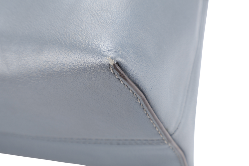 FENDI BY THE WAY SHOULDER BAG MEDIUM BLUE LEATHER SILVER HARDWARE WITH LONG STRAPS NO DUST COVER