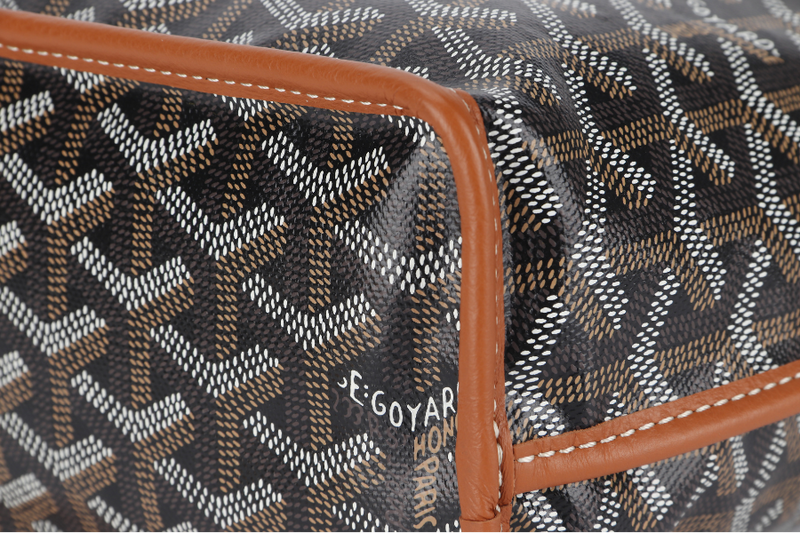 GOYARD ANJOU MINI BAG BLACK AND TAN COLOR WITH DUST COVER
