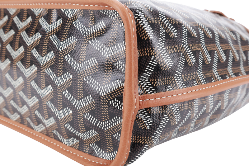 GOYARD ANJOU MINI BAG BLACK AND TAN COLOR WITH DUST COVER
