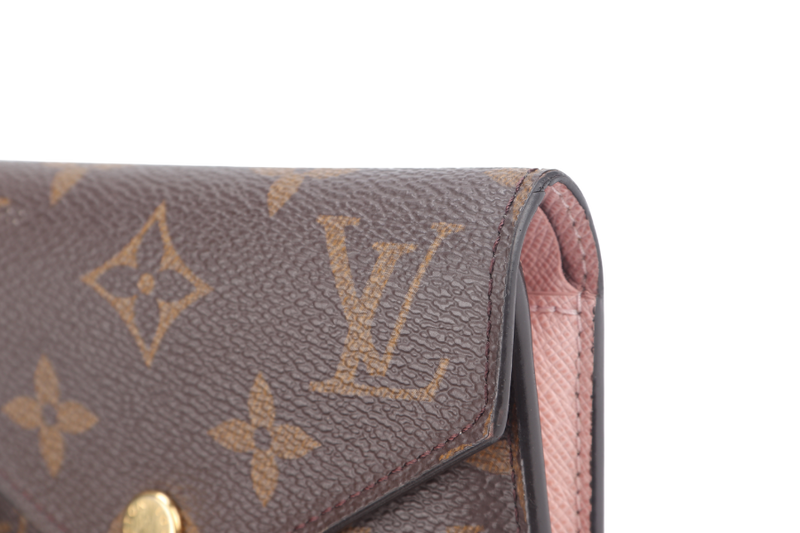 LOUIS VUITTON M62360 VICTORINE WALLET MONOGRAM COATED CANVAS GOLD HARDWARE NO DUST COVER