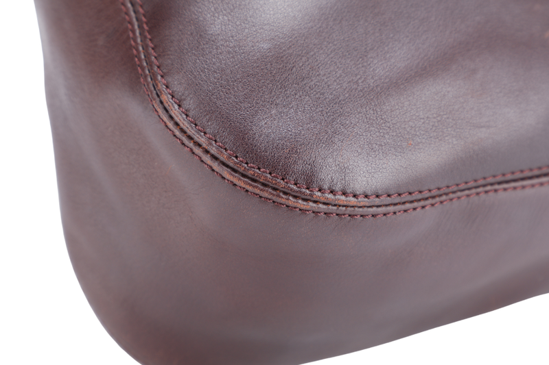 CHANEL VINTAGE DARK BROWN LEATHER HOBO BAG (577xxxx) NO CARD, NO DUST COVER