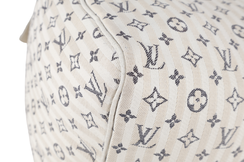 LOUIS VUITTON SPEEDY 30 WHITE MONOGRAM MINI LIN CANVAS GOLD HARDWARE NO DUST COVER