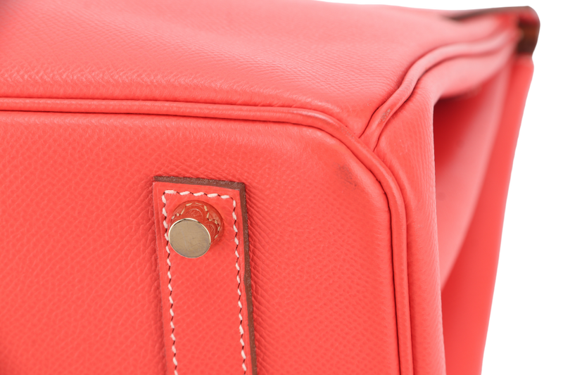 HERMES BIRKIN 35 VERSO ROSE JAIPUR x GOLD EPSOM LIGHT GOLD HARDWARE STAMP P (YEAR 2012) WITH KEYS, LOCK AND DUST COVER