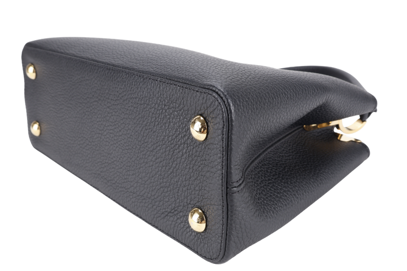 LOUIS VUITTON M54663 CAPUCINES MM BLACK LEATHER GOLD HARDWARE NO DUST COVER