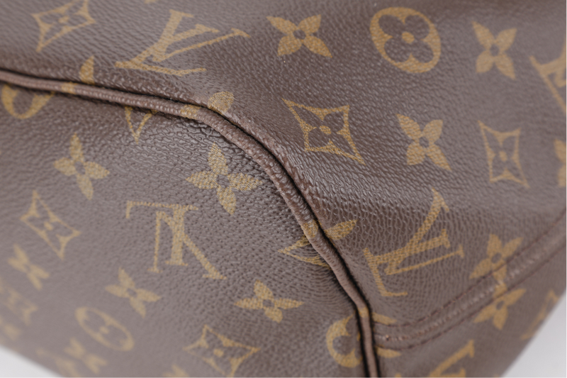 LOUIS VUITTON M46975 NEVERFULL MM MONOGRAM CANVAS GOLD HARDWARE WITH DUST COVER