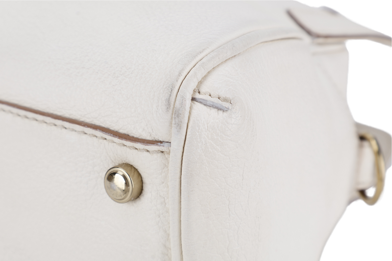 CARTIER MUST MARCELLO HANDBAG WHITE LEATHER WITH STRAPS AND DUST COVER