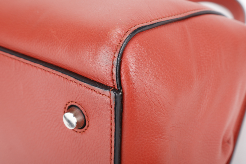 CELINE RED EDGE SHOULDER BAG SILVER HARDWARE NO DUST COVER