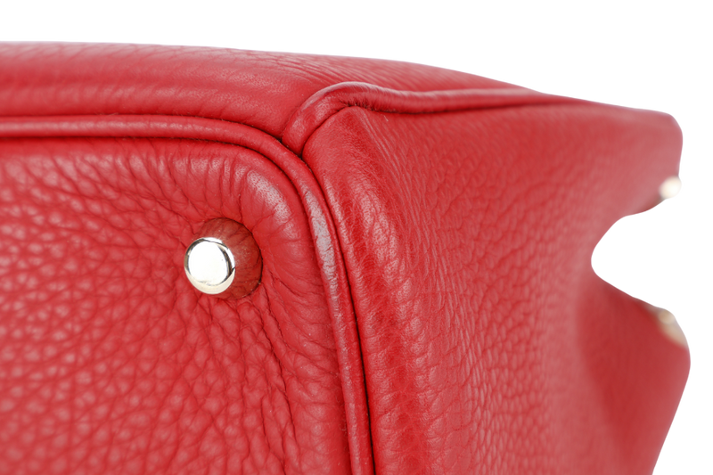 CHRISTIAN DIOR DIORSSIMO RED LEATHER LGHW WITH POUCH, CARD REF _ M090ZOTRL (2014) WITH DUST COVER