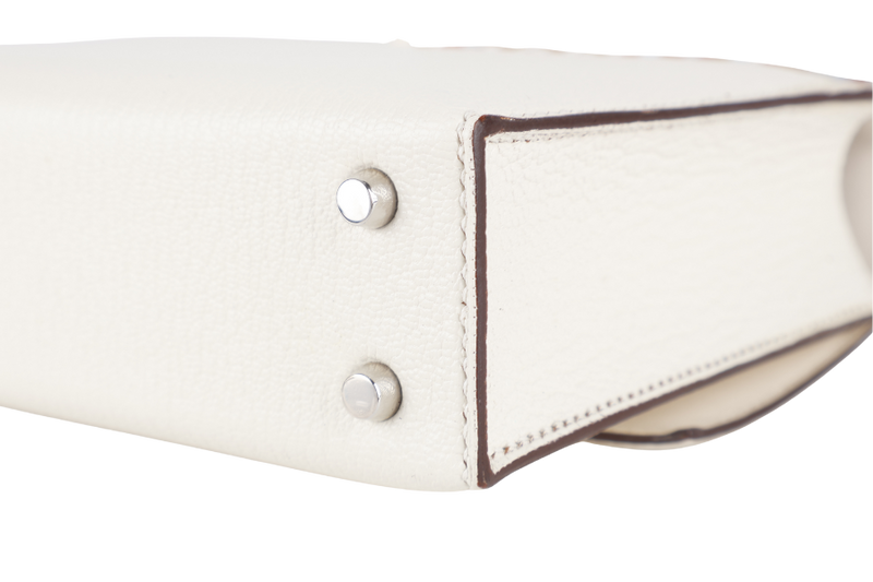 HERMES MINI VERROU NATA CHEVRE MYSORE ALLEGRO SANGLE STAMP Y (YEAR 2020) SILVER HARDWARE, BOX AND FELT COVER