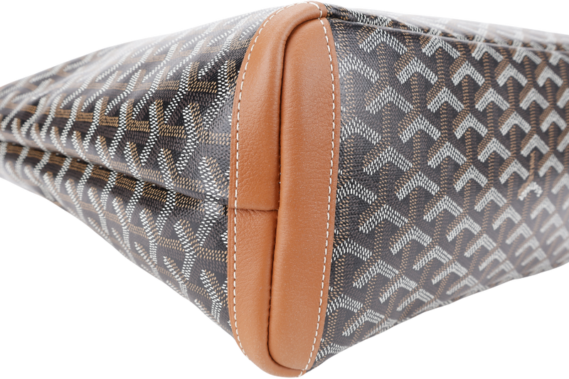 GOYARD ARTOIS PM BAG BLACK AND TAN COLOR WITH DUST COVER