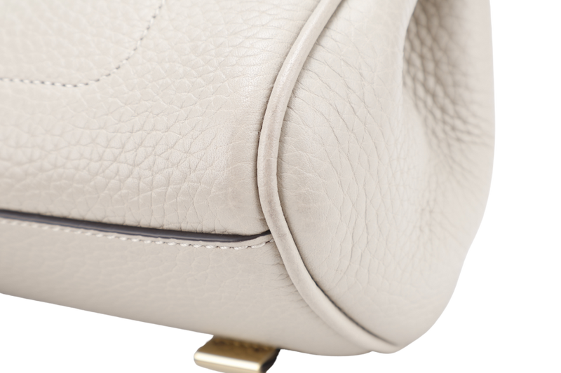 MULBERRY ALEXA LIGHT BEIGE CALF LEATHER BAG GOLD HARDWARE WITH STRAPS AND DUST COVER