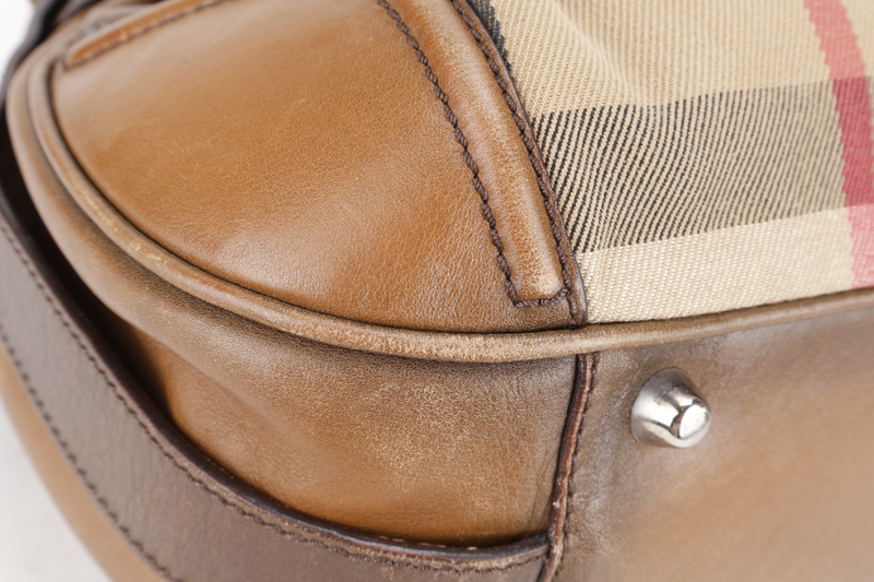 BURBERRY HOUSE CHECK BEATON HOBO CANVAS NO DUST COVER