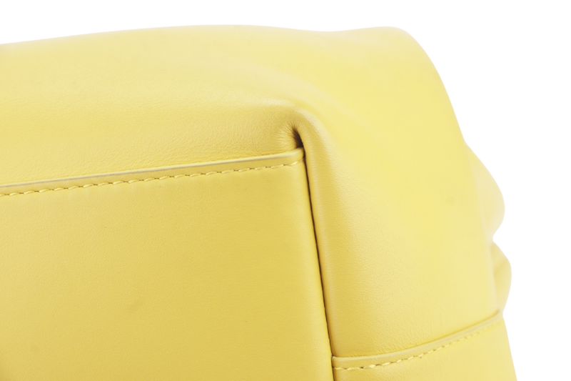 BOTTEGA VENETA MIRABELLE MEDIUM YELLOW POINT BAG WITH DUST COVER