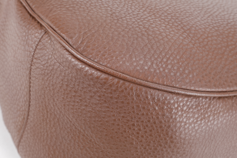 PRADA ZIP TOP HOBO VITELLO DAINO BAG LARGE BROWN LEATHER GOLD HARDWARE NO DUST COVER
