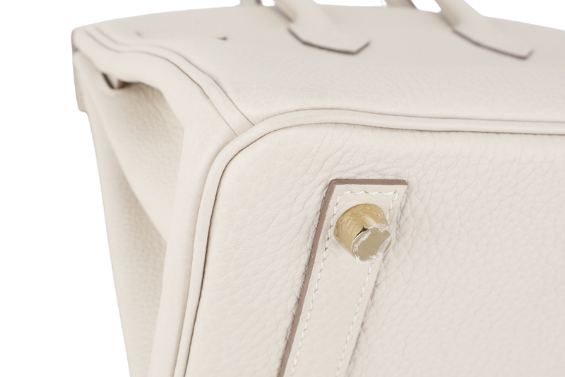HERMES BIRKIN 25 CRAIE TOGO GOLD HARDWRAE STAMP W (YEAR 2024) WITH TWILLY, KEYS&LOCK AND BOX