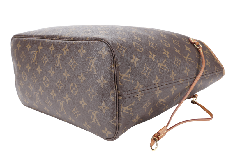 LOUIS VUITTON M46975 NEVERFULL MM MONOGRAM CANVAS GOLD HARDWARE WITH DUST COVER