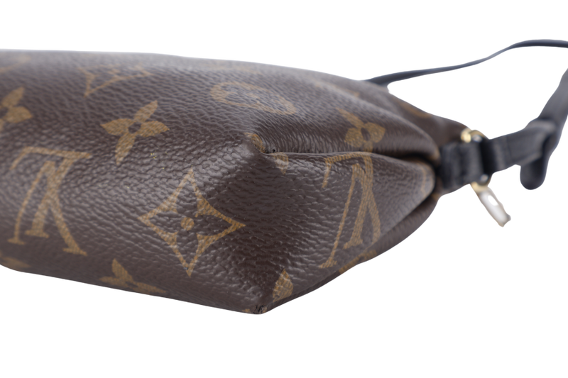 LOUIS VUITTON PALLAS CLUTCH BB (M41639) MONOGRAM CANVAS WITH BLACK LEATHER GOLD HARDWARE NO DUST COVER