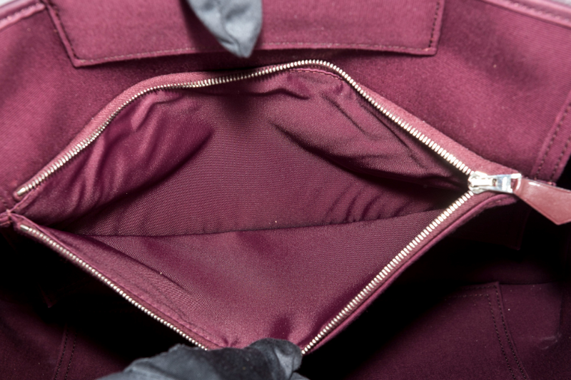 HERMES CABAG BURGUNDY CANVAS WDC
