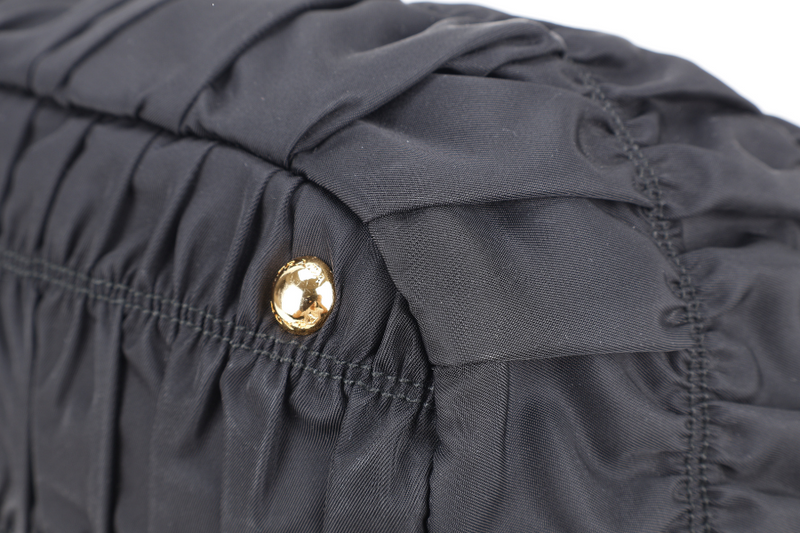 PRADA B1789M TESSUTO GAUFRE BLACK NYLON WITH CARD, STRAPS AND DUST COVER