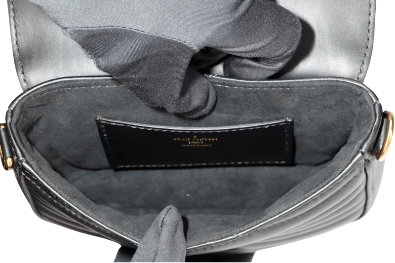 Louis Vuitton New Wave Multi Pochette (M56461) Noir Color, with Strap, Chain, Dust Cover & Box