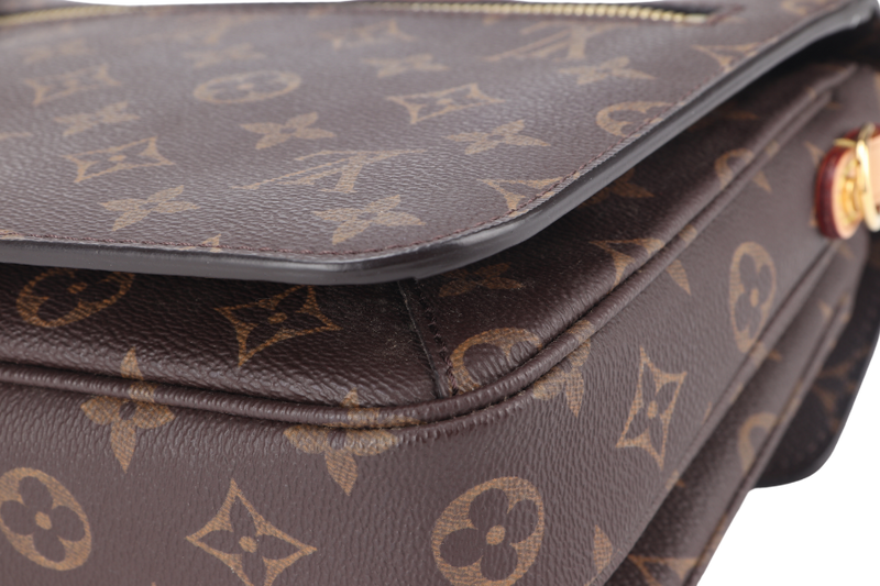 LOUIS VUITTON M44875 POCHETTE METIS MONOGRAM CANVAS GOLD HARDWARE WITH DUST COVER AND STRAPS