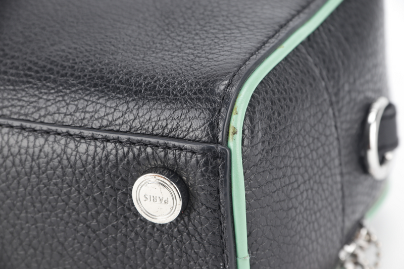 KENZO TIGER EMBROIDERY CROSSBODY BAG GREEN-BLACK SILVER HARDWARE WITH DUST COVER