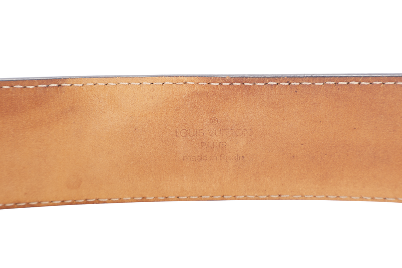 LOUIS VUITTON TRUNKS AND BAGS BELT MONOGRAM COATED CANVAS GOLD HARDWARE NO DUST COVER