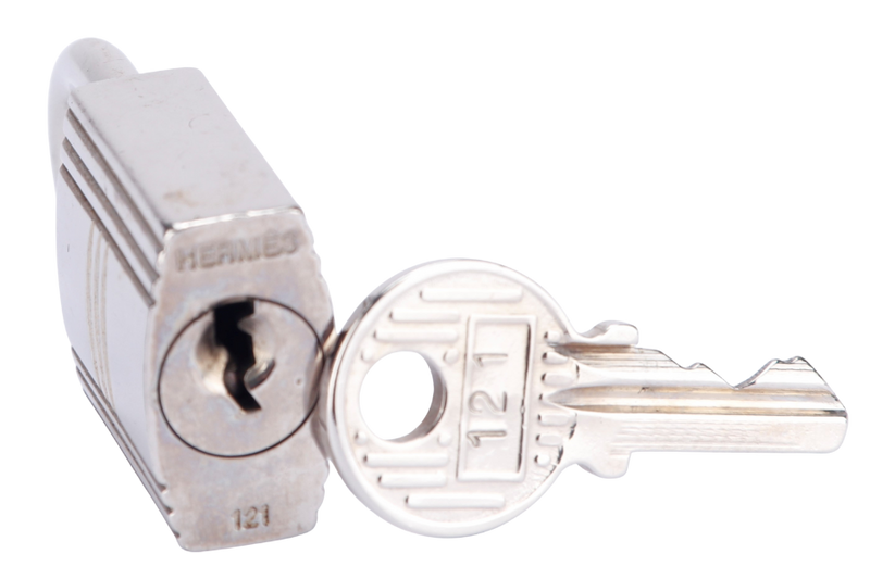 Hermes Silver Lock with 1 Key (Ref.121), no Dust Cover & Box
