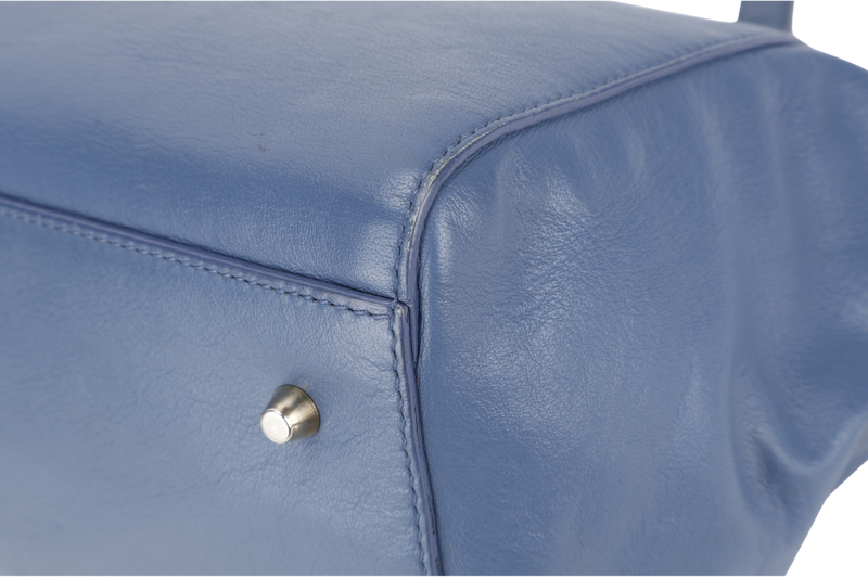 FURLA BLUE LEATHER HANDBAG GOLD HARDWARE NO DUST COVER