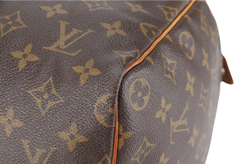 LOUIS VUITTON M41522 SPEEDY 40 MONOGRAM CANVAS GOLD HARDWARE WITH 1 KEY AND PADLOCK WITH DUST COVER