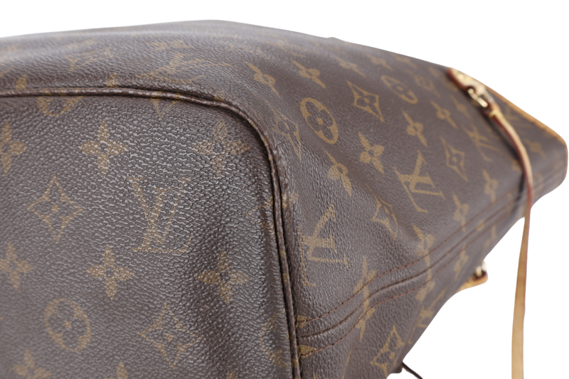 LOUIS VUITTON NEVERFULL M46975 MONOGRAM CANVAS GOLD HARDWARE NO DUST COVER