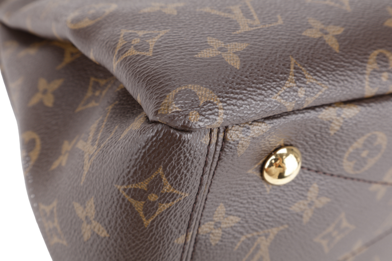 LOUIS VUITTON PALLAS MM MONOGRAM CERISE INTERIOR CANVAS GOLD HARDWARE WITH STRAPS AND DUST COVER