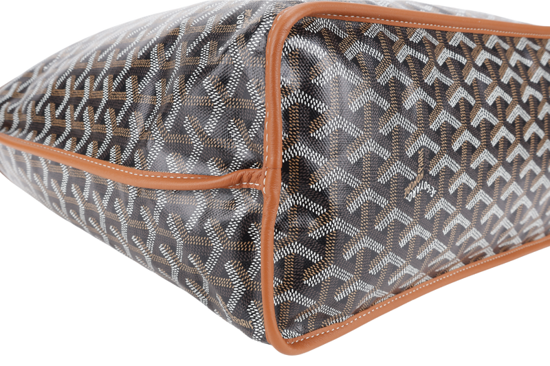 GOYARD ANJOU PM BAG BLACK AND TAN COLOR WITH DUST COVER