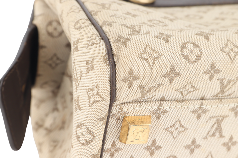 LOUIS VUITTON MINI JOSEPHINE PM BEIGE MINI LIN CANVAS GOLD HARDWARE NO DUST COVER