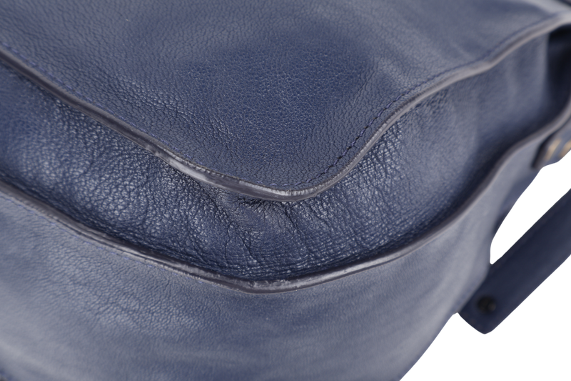 PROENZA SCHOULER PS 1 MEDIUM NAVY BLUE GOLD HARDWARE WITH STRAPS AND DUST COVER