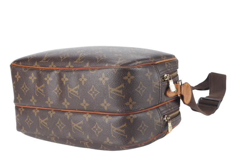 LOUIS VUITTON REPORTER PM (M45254) MONOGRAM CANVAS GOLD HARDWARE WITH DUST COVER