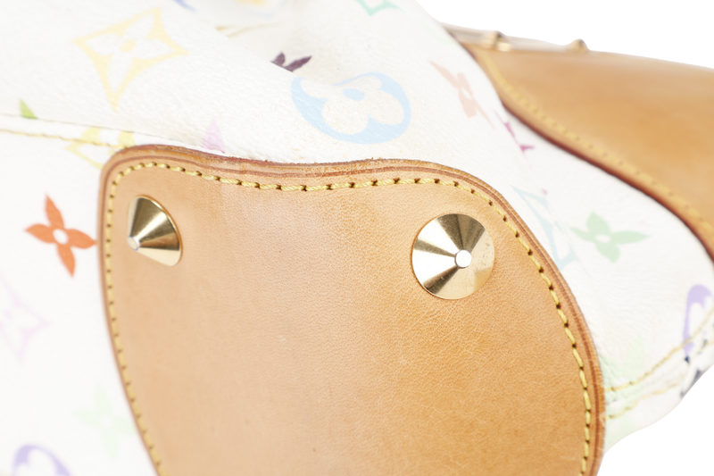 LOUIS VUITTON JUDY MM BAG WHITE MULTICOLOR MONOGRAM CANVAS GOLD HARDWARE WITH DUST COVER