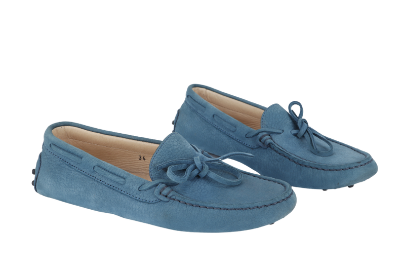 TODS LOAFER BLUE LEATHER SIZE 34