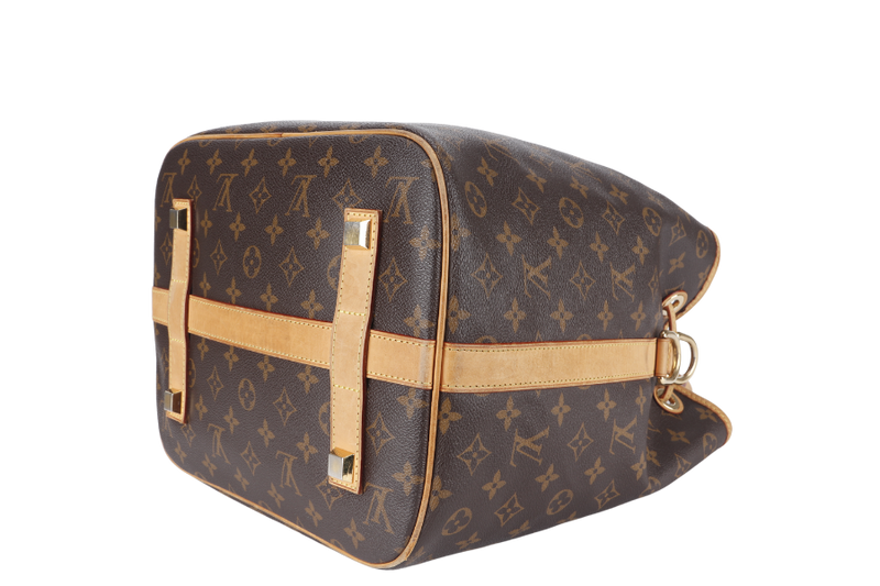 LOUIS VUITTON EDEN NOE 2WAYS BAG (M43520) BROWN MONOGRAM CANVAS GOLD HARDWARE WITH STRAP AND DUST COVER