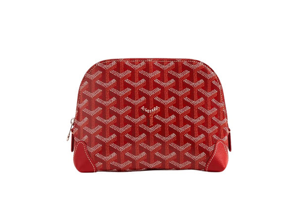 GOYARD VENDOME COSMETIC POUCH RED COLOR WITH DUST COVER