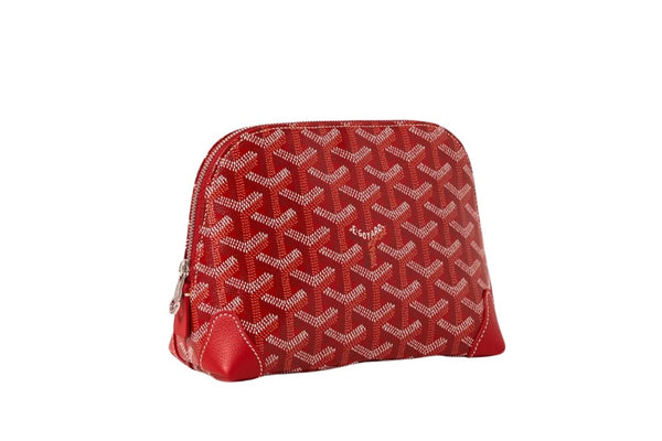 GOYARD VENDOME COSMETIC POUCH RED COLOR WITH DUST COVER
