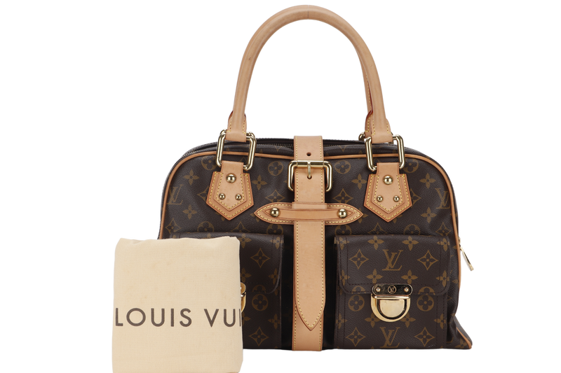 LOUIS VUITTON M40025 MANHATTAN GM MONOGRAM CANVAS GOLD HARDWARE WITH DUST COVER