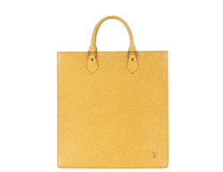 LOUIS VUITTON VINTAGE SAC PLAT(MI0916) MUSTARD YELLOW EPI LEATHER GOLD HARDWARE NO DUST COVER