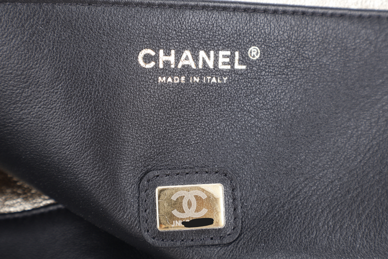 CHANEL CHAIN HOBO BLACK CALFSKIN GOLD HARDWARE (JNLCxxxx) WITH DUST COVER AND PAPER BAG