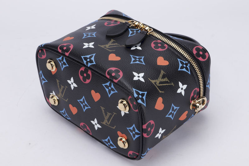 Louis Vuitton Game On Vanity PM Black Heart Monogram LV Top Handle Shoulder  Bag
