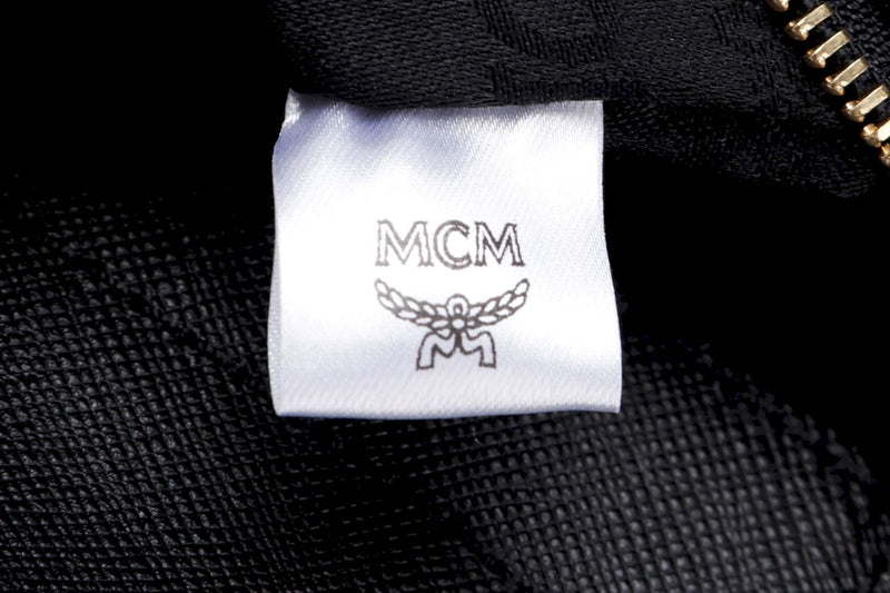 MCM Nuova Double Zip 2 Way Use Bag, Black, Saffiano Leather