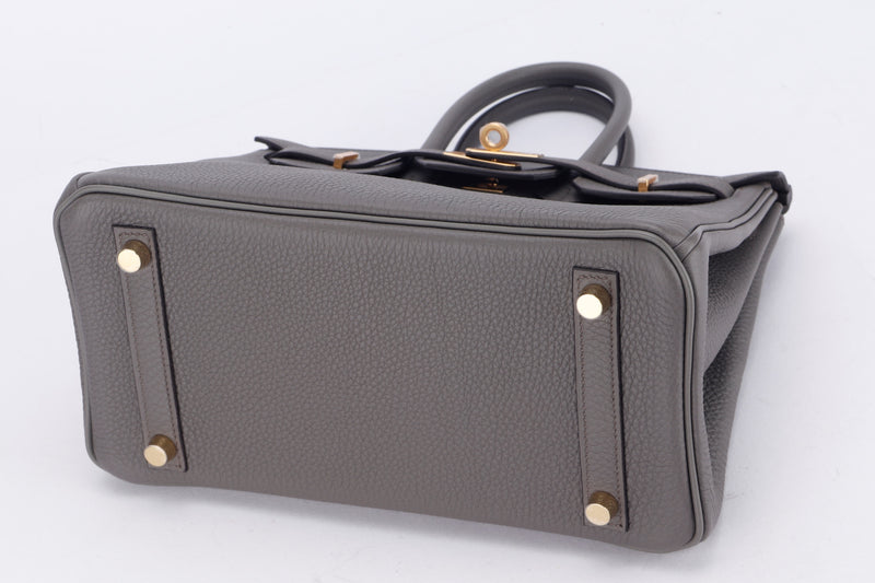 Hermes Birkin Bag 25cm Black Togo Gold Hardware