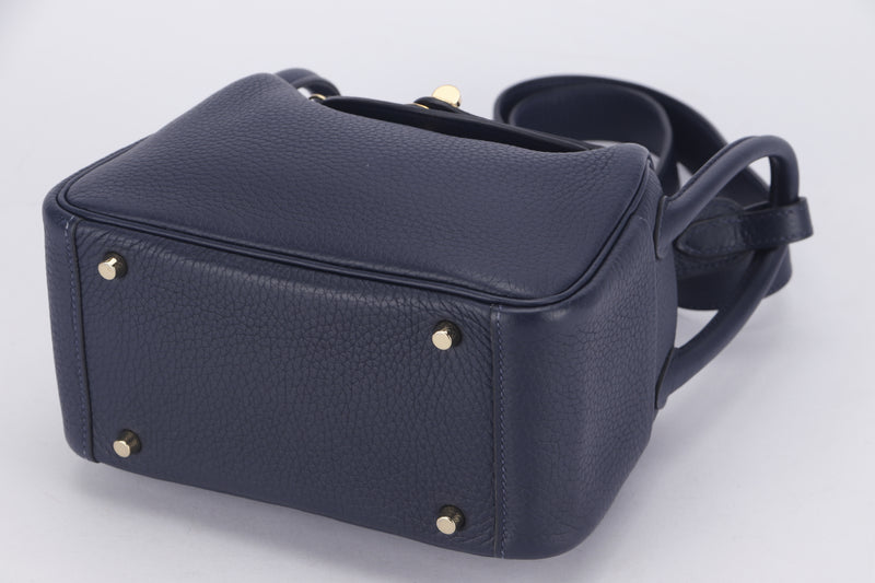 Lindy leather handbag Hermès Beige in Leather - 20750811