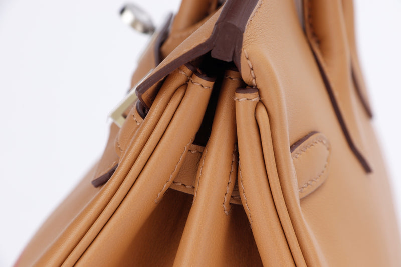 Hermes Birkin Handbag Blanc Swift with Palladium Hardware 25 at